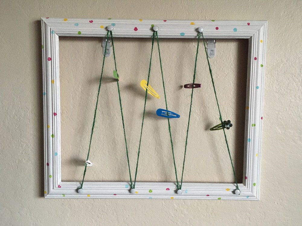 Diy hair clip barrette organizer 