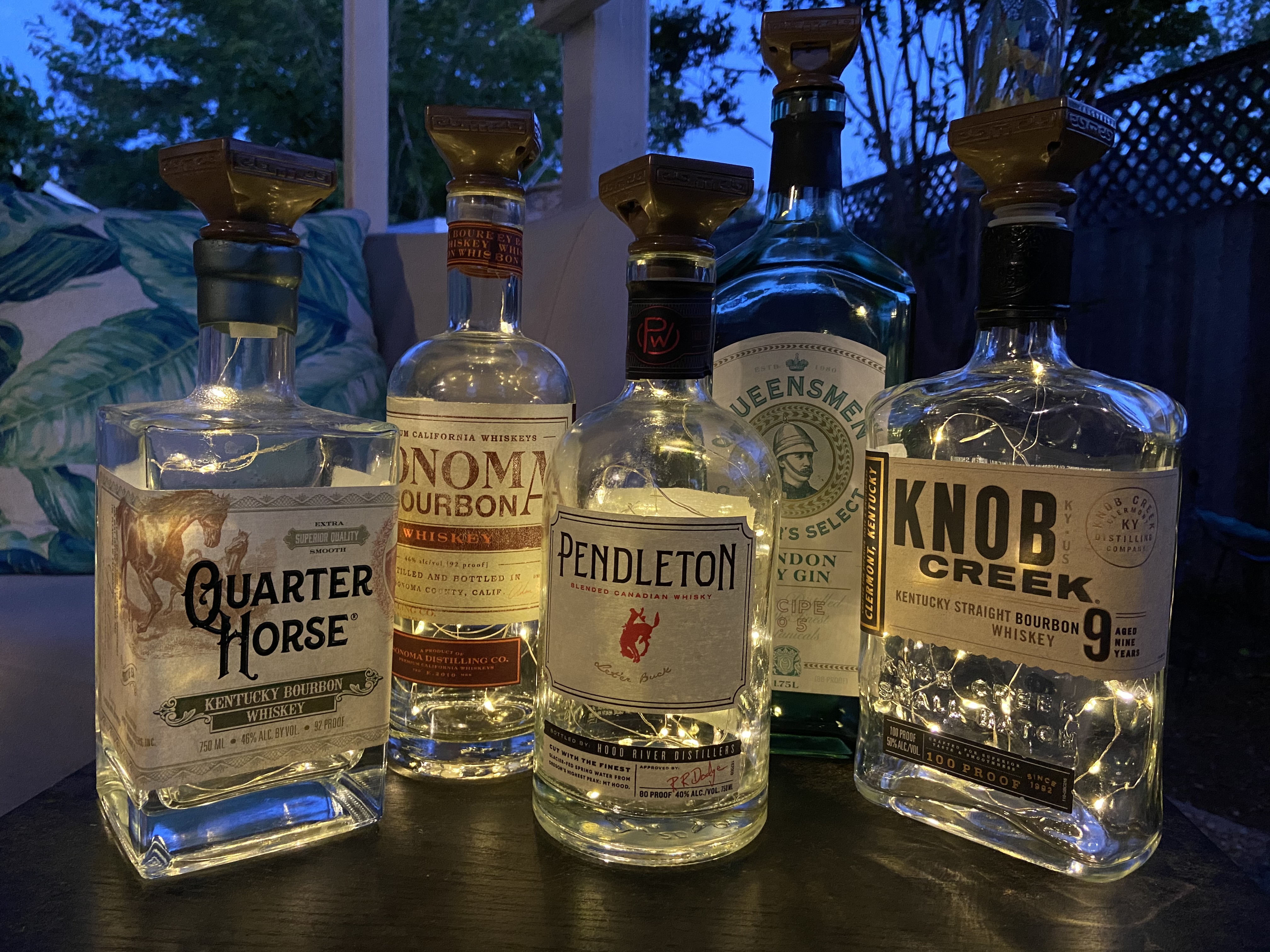 fairy light bottle lanterns solar powered liquor bottle father's day gift